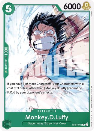 Monkey.D.Luffy (Reprint) (OP07-033) - Starter Deck 24: GREEN Jewelry Bonney | Grognard Games