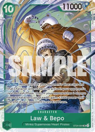Law & Bepo (ST24-004) - Starter Deck 24: GREEN Jewelry Bonney Foil | Grognard Games