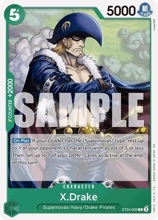 X.Drake (ST24-005) - Starter Deck 24: GREEN Jewelry Bonney | Grognard Games