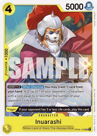 Inuarashi (Reprint) (OP06-100) - Starter Deck 28: GREEN/YELLOW Yamato | Grognard Games