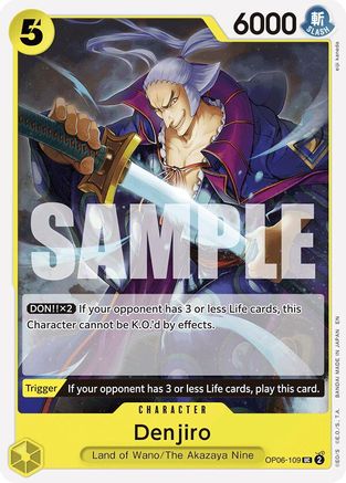 Denjiro (Reprint) (OP06-109) - Starter Deck 28: GREEN/YELLOW Yamato | Grognard Games