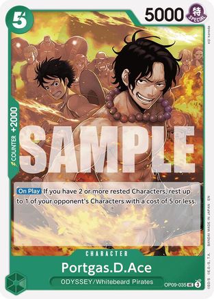 Portgas.D.Ace (Reprint) (OP09-035) - Starter Deck 28: GREEN/YELLOW Yamato | Grognard Games