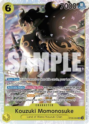 Kouzuki Momonosuke (ST28-004) - Starter Deck 28: GREEN/YELLOW Yamato Foil | Grognard Games