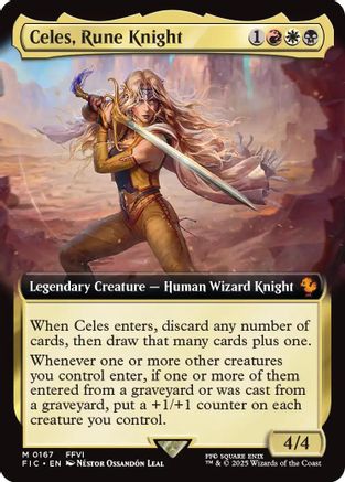 Celes, Rune Knight (Extended Art) (FIC-167) - Commander: FINAL FANTASY Foil | Grognard Games