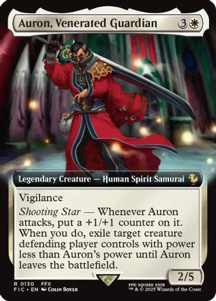 Auron, Venerated Guardian (Extended Art) (FIC-130) - Commander: FINAL FANTASY Foil | Grognard Games