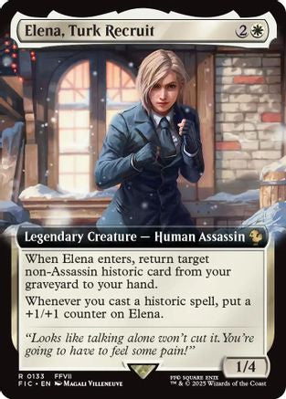 Elena, Turk Recruit (Extended Art) (FIC-133) - Commander: FINAL FANTASY | Grognard Games