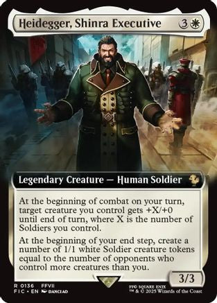 Heidegger, Shinra Executive (Extended Art) (FIC-136) - Commander: FINAL FANTASY | Grognard Games