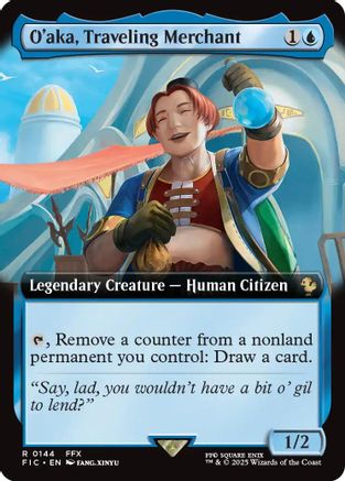 O'aka, Traveling Merchant (Extended Art) (FIC-144) - Commander: FINAL FANTASY | Grognard Games