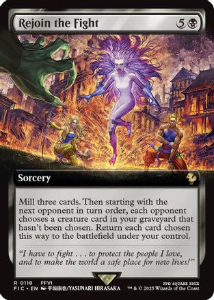Rejoin the Fight (Extended Art) (FIC-118) - Commander: FINAL FANTASY Foil | Grognard Games