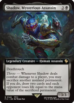 Shadow, Mysterious Assassin (Extended Art) (FIC-148) - Commander: FINAL FANTASY | Grognard Games