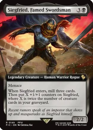 Siegfried, Famed Swordsman (Extended Art) (FIC-149) - Commander: FINAL FANTASY Foil | Grognard Games