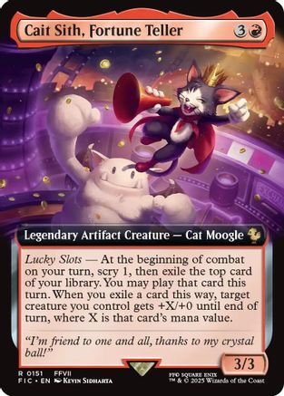 Cait Sith, Fortune Teller (Extended Art) (FIC-151) - Commander: FINAL FANTASY | Grognard Games