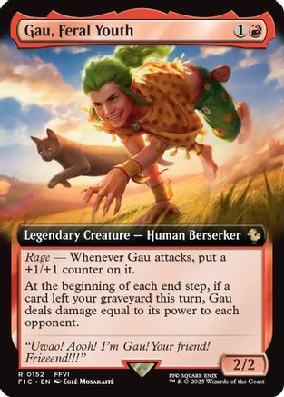 Gau, Feral Youth (Extended Art) (FIC-152) - Commander: FINAL FANTASY Foil | Grognard Games