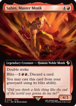 Sabin, Master Monk (Extended Art) (FIC-154) - Commander: FINAL FANTASY | Grognard Games