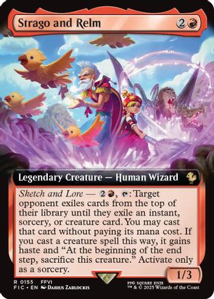 Strago and Relm (Extended Art) (FIC-155) - Commander: FINAL FANTASY Foil | Grognard Games