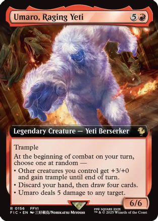 Umaro, Raging Yeti (Extended Art) (FIC-156) - Commander: FINAL FANTASY Foil | Grognard Games