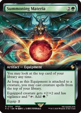 Summoning Materia (Extended Art) (FIC-124) - Commander: FINAL FANTASY Foil | Grognard Games