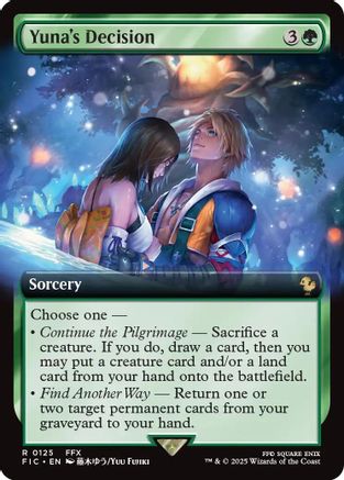 Yuna's Decision (Extended Art) (FIC-125) - Commander: FINAL FANTASY Foil | Grognard Games