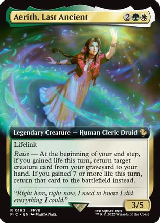 Aerith, Last Ancient (Extended Art) (FIC-163) - Commander: FINAL FANTASY Foil | Grognard Games