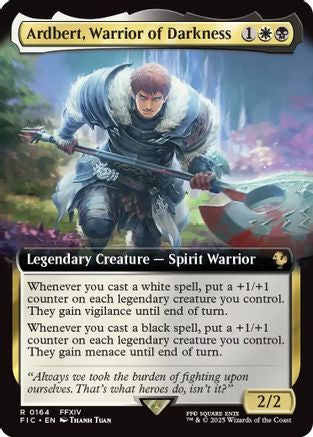 Ardbert, Warrior of Darkness (Extended Art) (FIC-164) - Commander: FINAL FANTASY Foil | Grognard Games