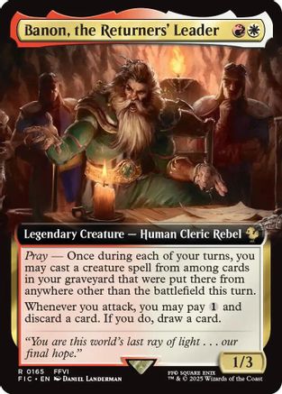Banon, the Returners' Leader (Extended Art) (FIC-165) - Commander: FINAL FANTASY | Grognard Games