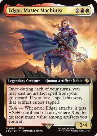 Edgar, Master Machinist (Extended Art) (FIC-169) - Commander: FINAL FANTASY | Grognard Games
