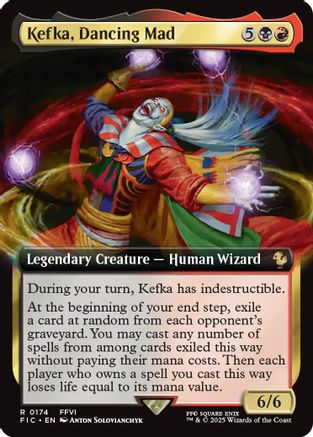 Kefka, Dancing Mad (Extended Art) (FIC-174) - Commander: FINAL FANTASY | Grognard Games