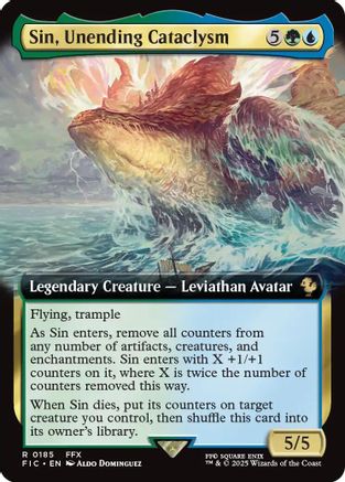 Sin, Unending Cataclysm (Extended Art) (FIC-185) - Commander: FINAL FANTASY Foil | Grognard Games
