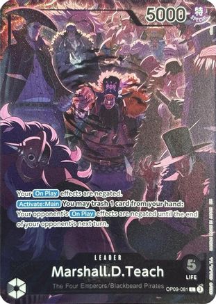 Marshall.D.Teach (English Version 2nd Anniversary Set) (OP09-081) - One Piece Promotion Cards Foil | Grognard Games