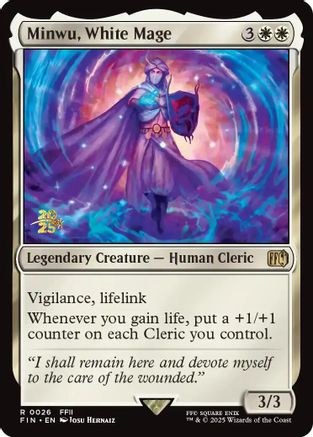 Minwu, White Mage (PRE-026) - Prerelease Cards Foil | Grognard Games