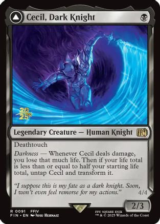 Cecil, Dark Knight (PRE-091) - Prerelease Cards Foil | Grognard Games