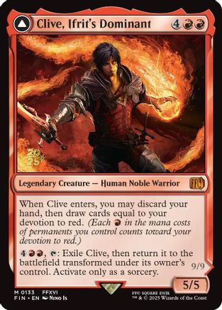 Clive, Ifrit's Dominant (PRE-133) - Prerelease Cards Foil | Grognard Games