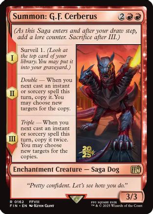 Summon: G.F. Cerberus (PRE-162) - Prerelease Cards Foil | Grognard Games