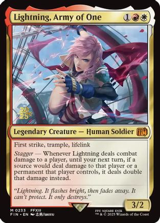 Lightning, Army of One (PRE-233) - Prerelease Cards Foil | Grognard Games