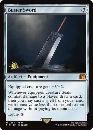 Buster Sword (PRE-255) - Prerelease Cards Foil | Grognard Games