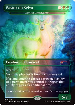 Pastor da Selva - Ancient Greenwarden (Rainbow Foil) (SLD-2059) - Secret Lair Drop Series Foil | Grognard Games
