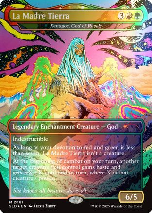 La Madre Tierra - Xenagos, God of Revels (Rainbow Foil) (SLD-2061) - Secret Lair Drop Series Foil | Grognard Games