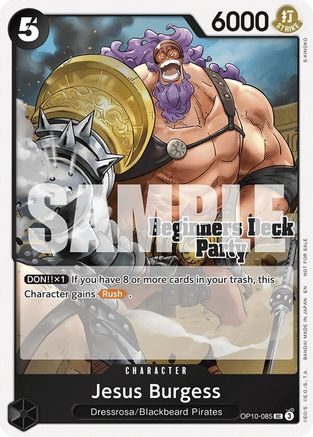 Jesus Burgess (Beginners Deck Party [ST-23] - [ST-28] Participation Pack) (OP10-085) - One Piece Promotion Cards | Grognard Games