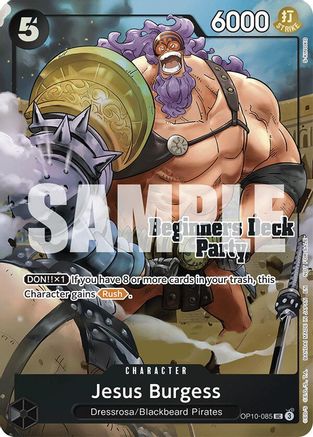 Jesus Burgess (Beginners Deck Party [ST-23] - [ST-28] Winner Pack) (OP10-085) - One Piece Promotion Cards Foil | Grognard Games