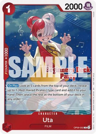 Uta (Beginners Deck Party [ST-23] - [ST-28] Participation Pack) (OP09-002) - One Piece Promotion Cards | Grognard Games