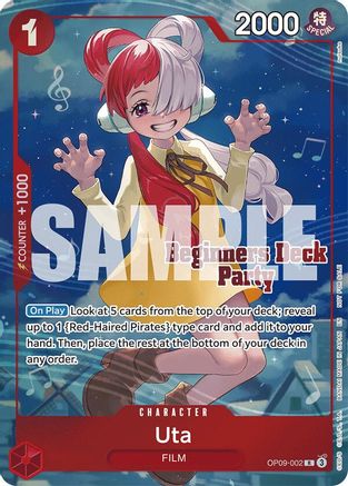 Uta (Beginners Deck Party [ST-23] - [ST-28] Winner Pack) (OP09-002) - One Piece Promotion Cards Foil | Grognard Games