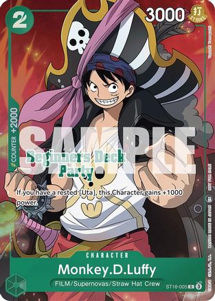 Monkey.D.Luffy (Beginners Deck Party [ST-23] - [ST-28] Winner Pack) (ST16-005) - One Piece Promotion Cards Foil | Grognard Games