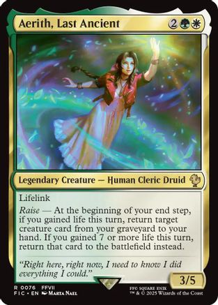 Aerith, Last Ancient (Surge Foil) (FIC-076) - Commander: FINAL FANTASY Foil | Grognard Games