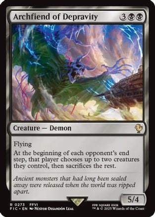 Archfiend of Depravity (Surge Foil) (FIC-273) - Commander: FINAL FANTASY Foil | Grognard Games