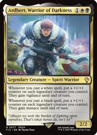 Ardbert, Warrior of Darkness (Surge Foil) (FIC-077) - Commander: FINAL FANTASY Foil | Grognard Games