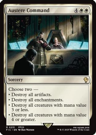 Austere Command (Surge Foil) (FIC-231) - Commander: FINAL FANTASY Foil | Grognard Games
