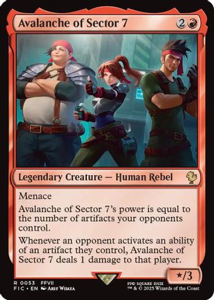 Avalanche of Sector 7 (Surge Foil) (FIC-053) - Commander: FINAL FANTASY Foil | Grognard Games