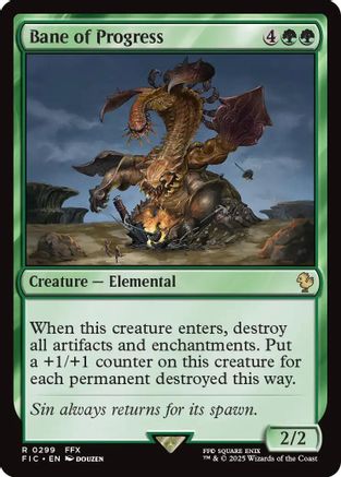 Bane of Progress (Surge Foil) (FIC-299) - Commander: FINAL FANTASY Foil | Grognard Games