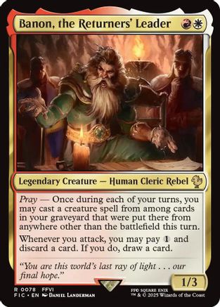 Banon, the Returners' Leader (Surge Foil) (FIC-078) - Commander: FINAL FANTASY Foil | Grognard Games