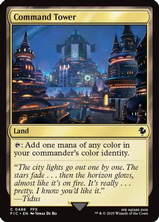 Command Tower (0486) (Surge Foil) (FIC-486) - Commander: FINAL FANTASY Foil | Grognard Games